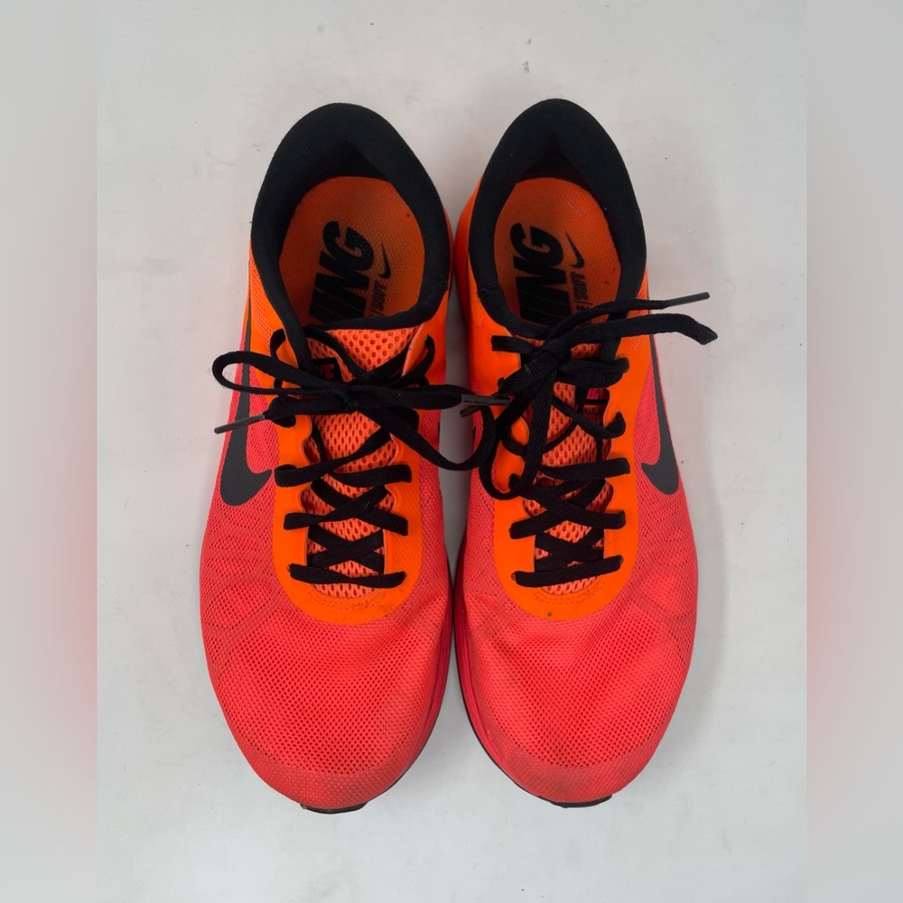 Nike Women Running Shoes Orange Black Size 9.5 - Picture 6 of 8